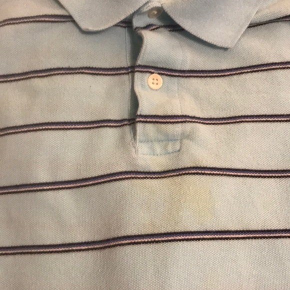 Chaps Big & Tall Cotton Blue Mesh Polo Shirt 3XLT - Picture 3 of 5